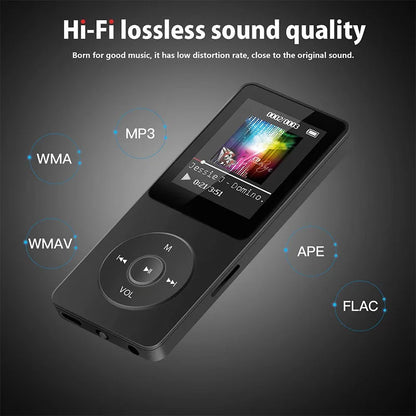 Portable MP3 Player With LCD Digital Display FM Radio Video Hifi MP3 Player E-books Support Bluetooth Lossless Music Player