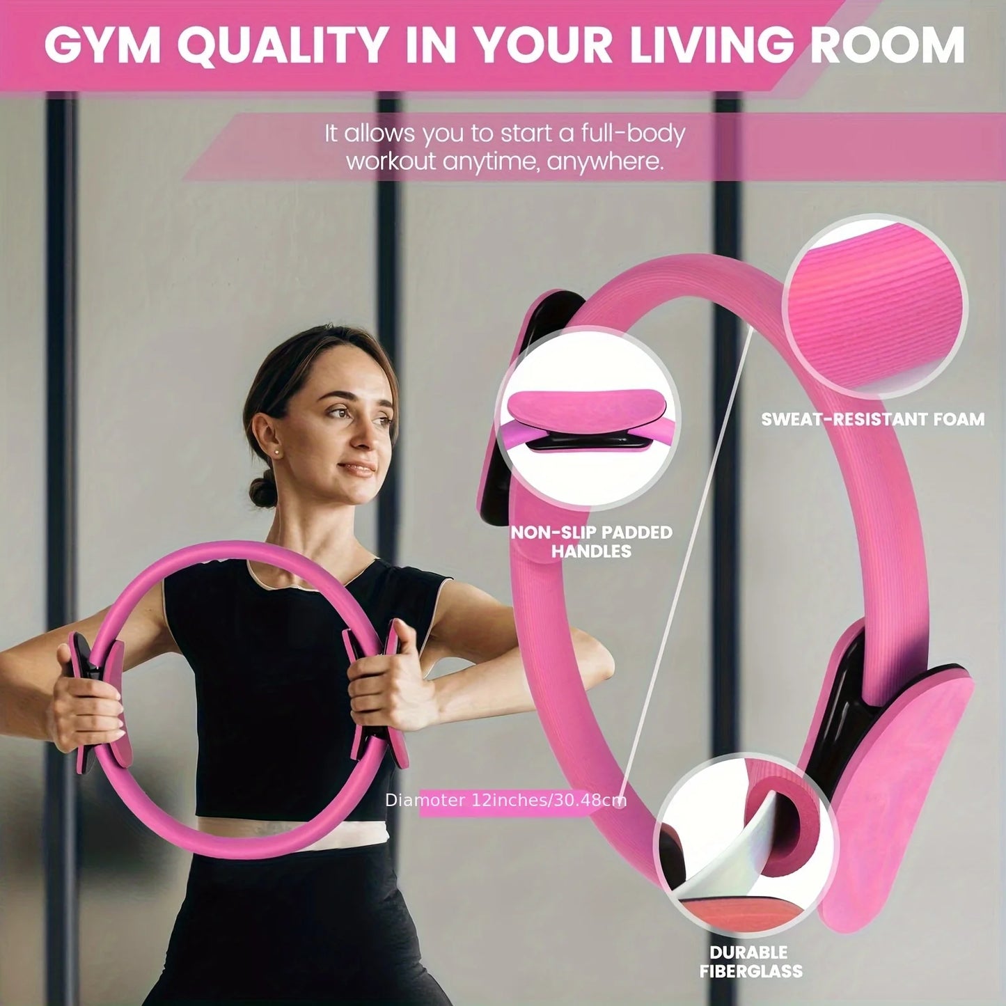 13 Piece Yoga Circle Gym Set Stretching and Core Training Equipment Fitness Tools for Sculpting and Flexibilit Home Fitness