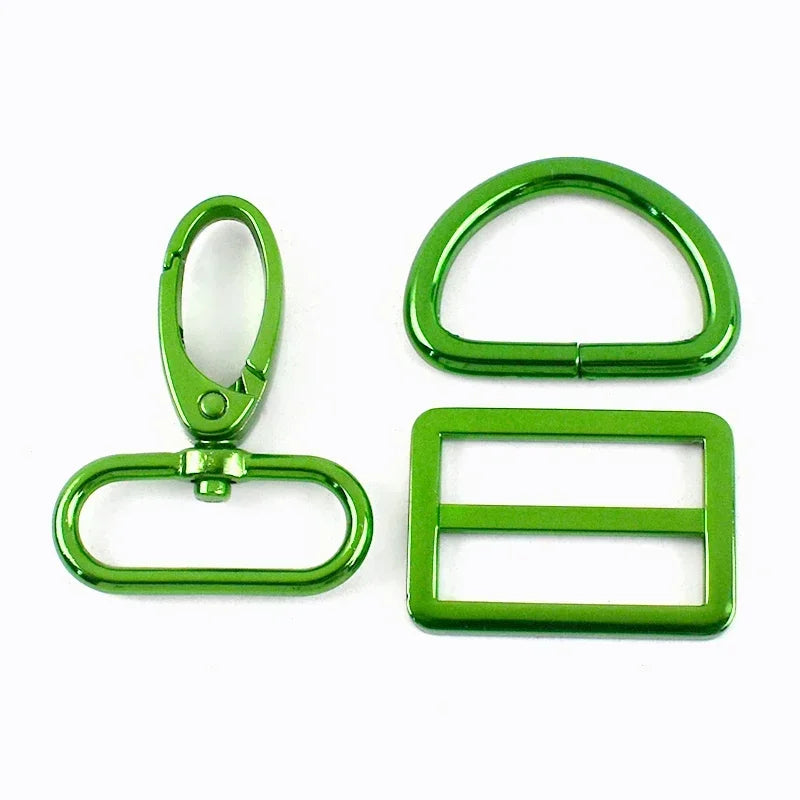 2/3Sets Meetee 20-38mm Metal Bag Strap Buckles D Ring Swivel Lobster Clasp Pet Collar Tri-glide Slider Hook DIY Bags Accessories