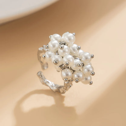 Ingemark 20 Styles Boho Unique Gold Color Petal Flower Rings for Women Punk Geometric Adjustable Rings Couple New Year Jewelry