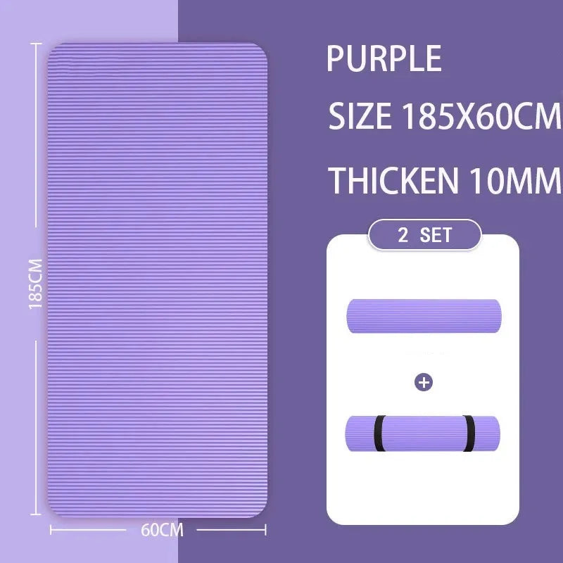 Thickened Anti Slip Yoga Mat Foam Mat Exercise Fitness Pilates Gymnastics Equipment Exercise Mat, Suitable for Yoga, Pilates