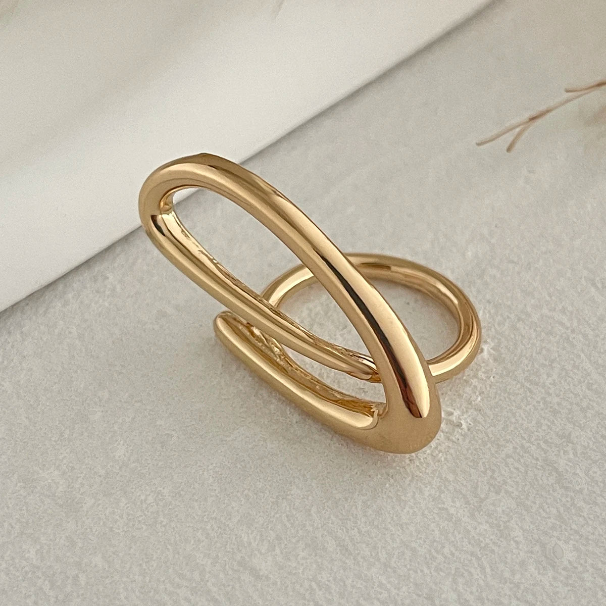 Ingemark 20 Styles Boho Unique Gold Color Petal Flower Rings for Women Punk Geometric Adjustable Rings Couple New Year Jewelry