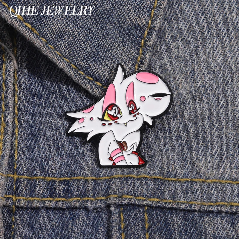 Cute Angel Enamel Pins Cartoon Anime Characters Brooches Clothes Lapel Badges Backpack Fashion Jewelry Accessories Friends Gift
