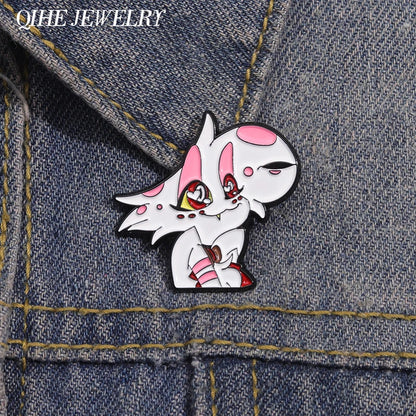 Cute Angel Enamel Pins Cartoon Anime Characters Brooches Clothes Lapel Badges Backpack Fashion Jewelry Accessories Friends Gift