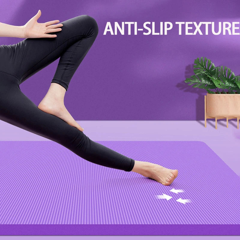 Thickened Anti Slip Yoga Mat Foam Mat Exercise Fitness Pilates Gymnastics Equipment Exercise Mat, Suitable for Yoga, Pilates