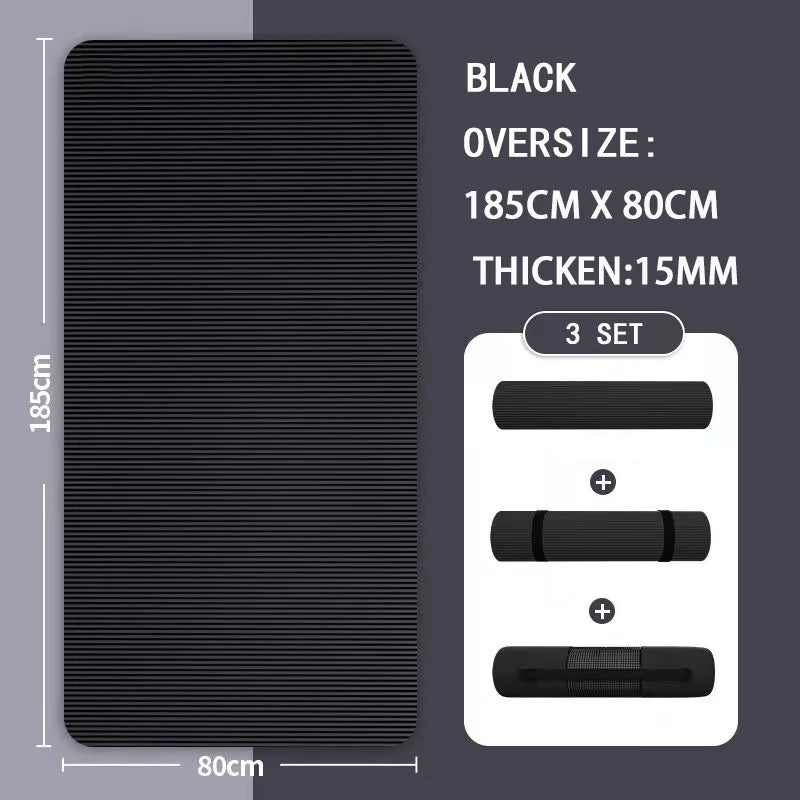 Thickened Anti Slip Yoga Mat Foam Mat Exercise Fitness Pilates Gymnastics Equipment Exercise Mat, Suitable for Yoga, Pilates