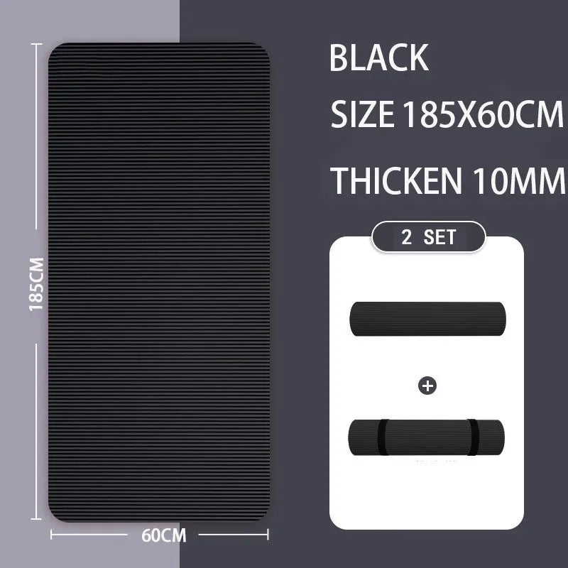 Thickened Anti Slip Yoga Mat Foam Mat Exercise Fitness Pilates Gymnastics Equipment Exercise Mat, Suitable for Yoga, Pilates