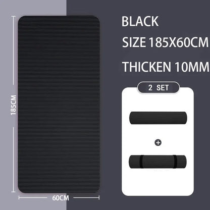 Thickened Anti Slip Yoga Mat Foam Mat Exercise Fitness Pilates Gymnastics Equipment Exercise Mat, Suitable for Yoga, Pilates