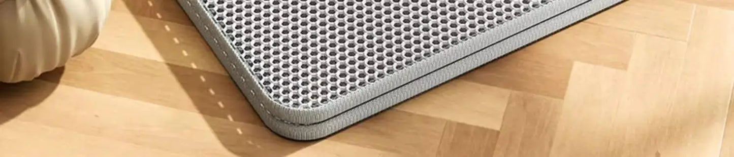 Large Cat Litter Mat Waterproof Double Layer Litter Trapper Non Slip Easy Clean Pet Toilet Pad for Litter Box Sand Control