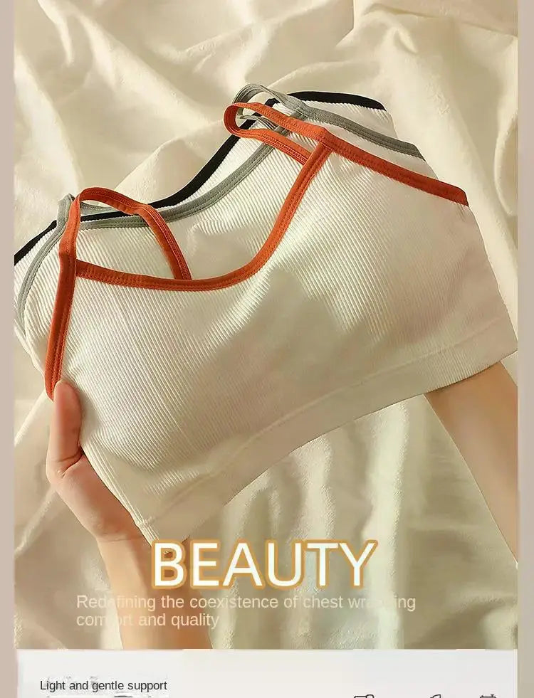 Breathable Tube Top Fitness Top Women Seamless Yoga Bra Shockproof Crop Top Push Up Sport Bra Gym Workout Top Beauty Back Bra
