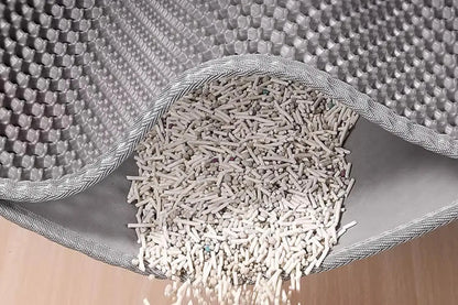 Large Cat Litter Mat Waterproof Double Layer Litter Trapper Non Slip Easy Clean Pet Toilet Pad for Litter Box Sand Control
