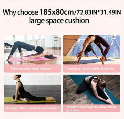 Thickened Anti Slip Yoga Mat Foam Mat Exercise Fitness Pilates Gymnastics Equipment Exercise Mat, Suitable for Yoga, Pilates