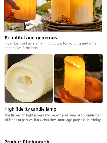 1 Pc Electronic Candle Lights Simulation Of Plastic Candles Wedding Party Birthday Decorations Family Ornaments Decorations