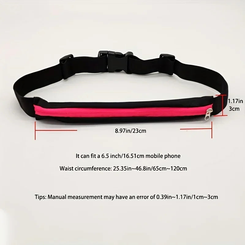 1pc Waist Bag Packs Men's and women's outdoor Waist pack Waterproof Elastic for fitness running invisible mini belt