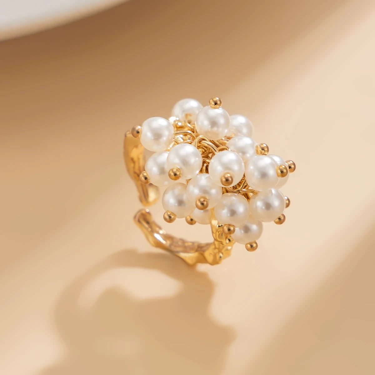 Ingemark 20 Styles Boho Unique Gold Color Petal Flower Rings for Women Punk Geometric Adjustable Rings Couple New Year Jewelry