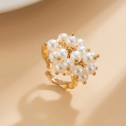 Ingemark 20 Styles Boho Unique Gold Color Petal Flower Rings for Women Punk Geometric Adjustable Rings Couple New Year Jewelry
