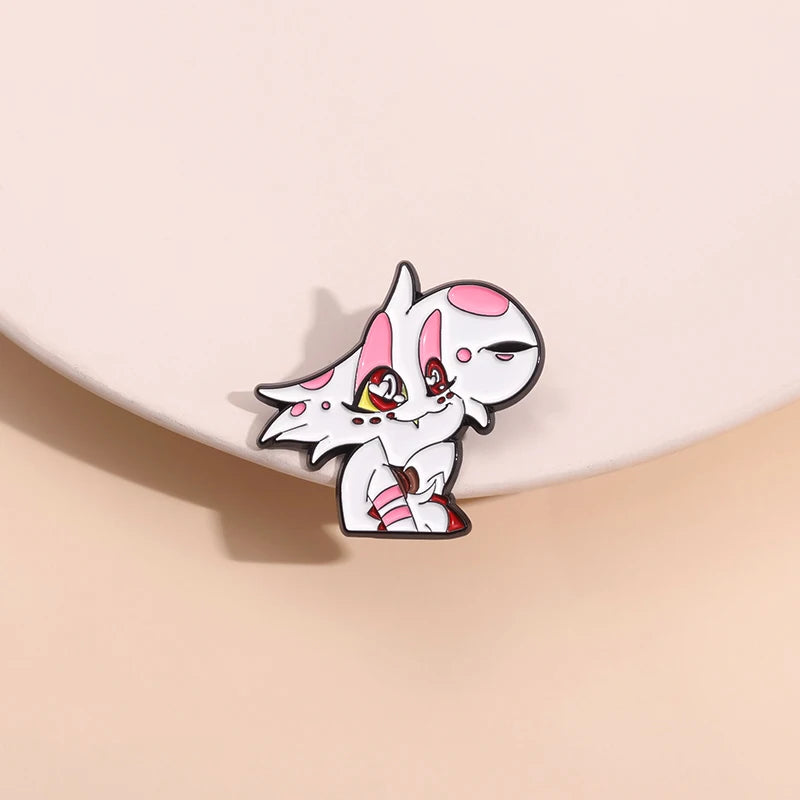 Cute Angel Enamel Pins Cartoon Anime Characters Brooches Clothes Lapel Badges Backpack Fashion Jewelry Accessories Friends Gift