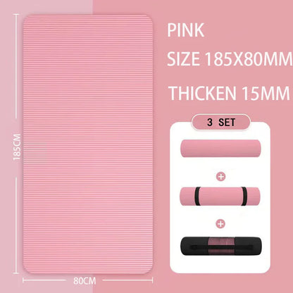 Thickened Anti Slip Yoga Mat Foam Mat Exercise Fitness Pilates Gymnastics Equipment Exercise Mat, Suitable for Yoga, Pilates