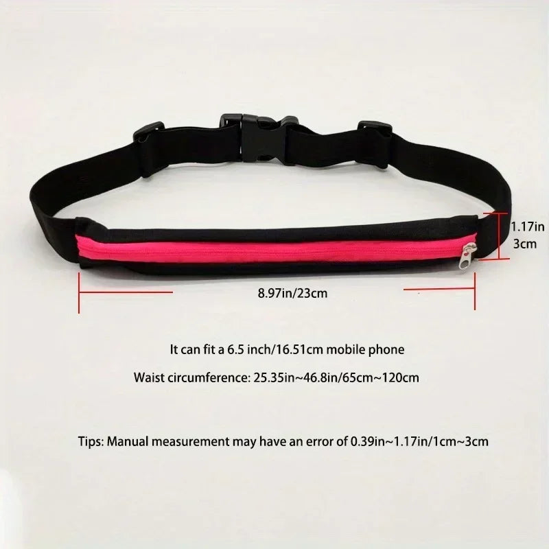 1pc Waist Bag Packs Men's and women's outdoor Waist pack Waterproof Elastic for fitness running invisible mini belt