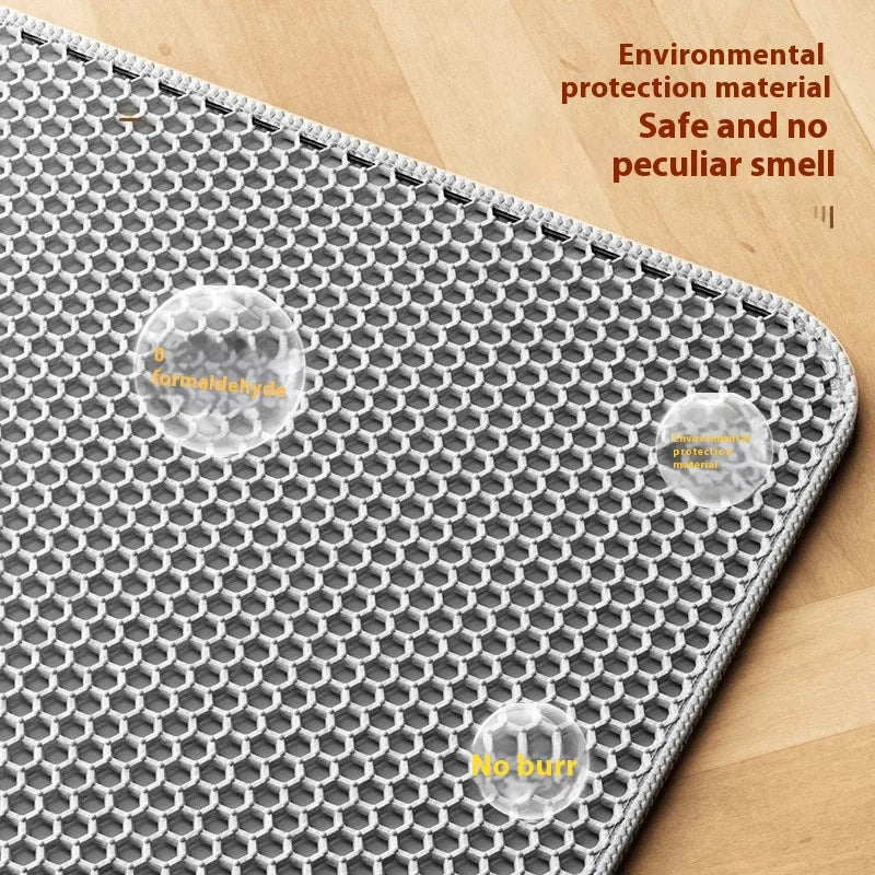 Large Cat Litter Mat Waterproof Double Layer Litter Trapper Non Slip Easy Clean Pet Toilet Pad for Litter Box Sand Control