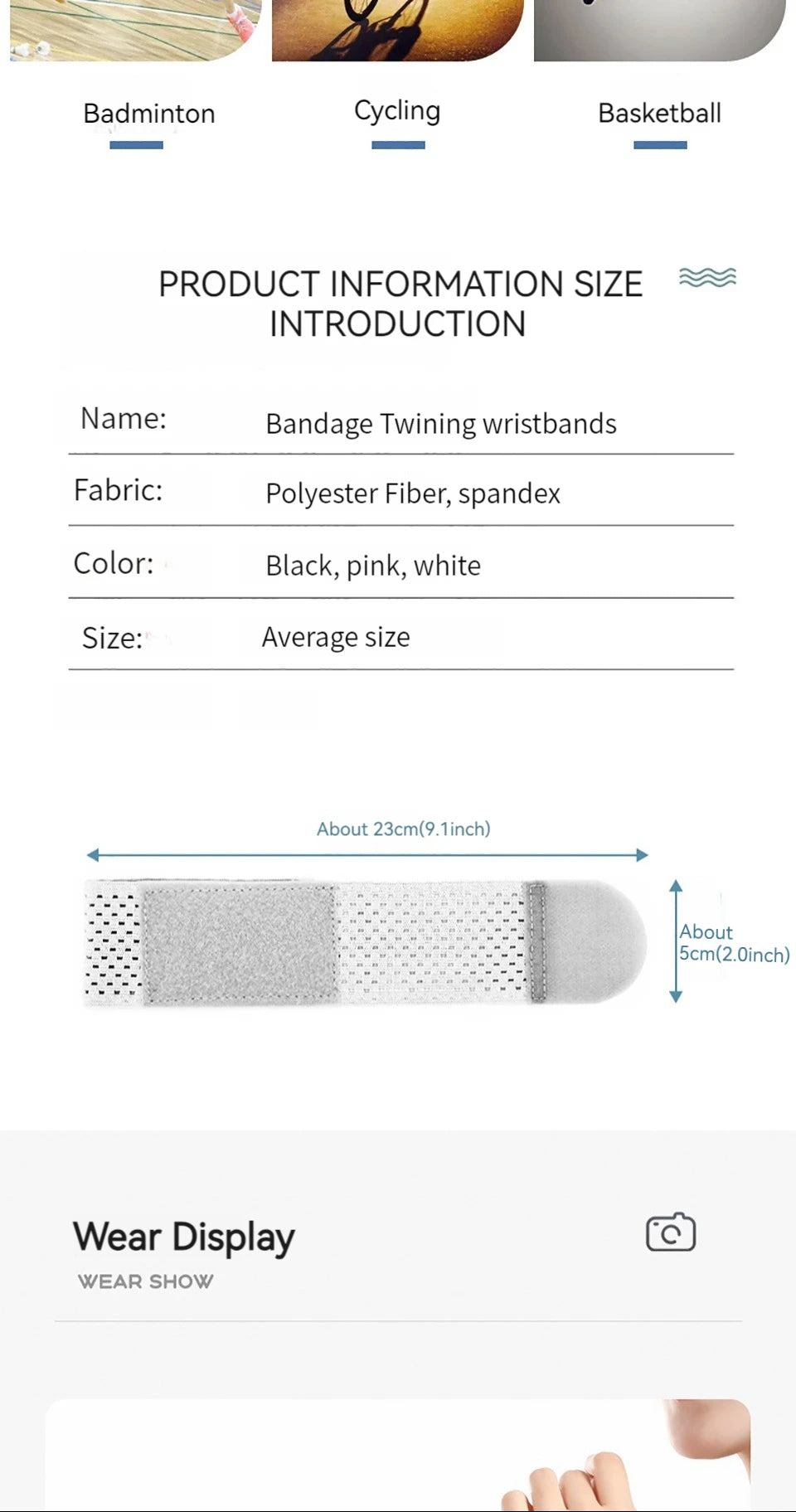 1Pcs Wrist Brace Ultra-thin Compression Wrist Straps Wrist Support for Workout Fitness Weightlifting Tendonitis Pain Sprains