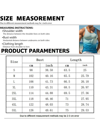 Summer Casual Style Men's Vest Coconut Tree Logo Solid Color Sleeveless Fitness Top Men's Fashion Outdoor Fitness Vest Clothing