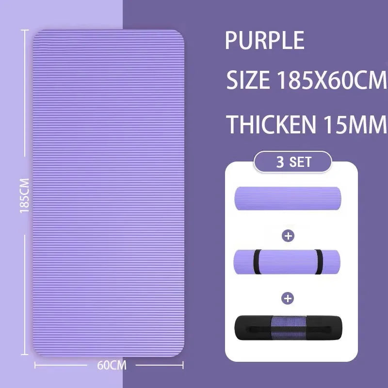 Thickened Anti Slip Yoga Mat Foam Mat Exercise Fitness Pilates Gymnastics Equipment Exercise Mat, Suitable for Yoga, Pilates