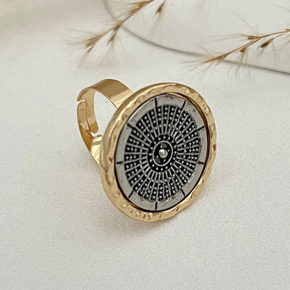 Ingemark 20 Styles Boho Unique Gold Color Petal Flower Rings for Women Punk Geometric Adjustable Rings Couple New Year Jewelry