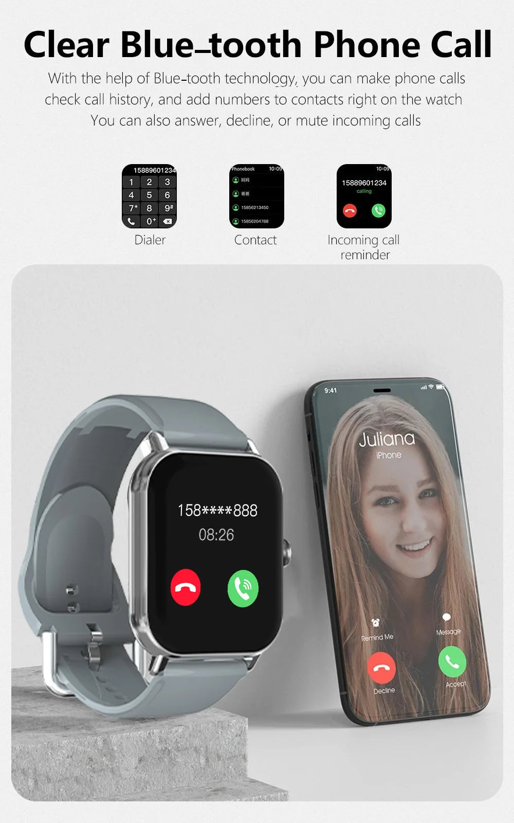 LAXASFIT 2026 New Smart Watch For Men Women Gift Full Touch Screen Sport Fitness Watches BT Call Digital Smartwatch Wristwatch