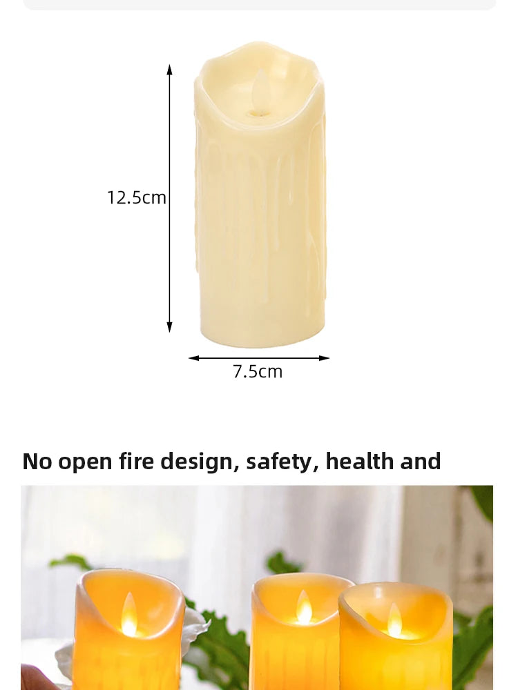 1 Pc Electronic Candle Lights Simulation Of Plastic Candles Wedding Party Birthday Decorations Family Ornaments Decorations