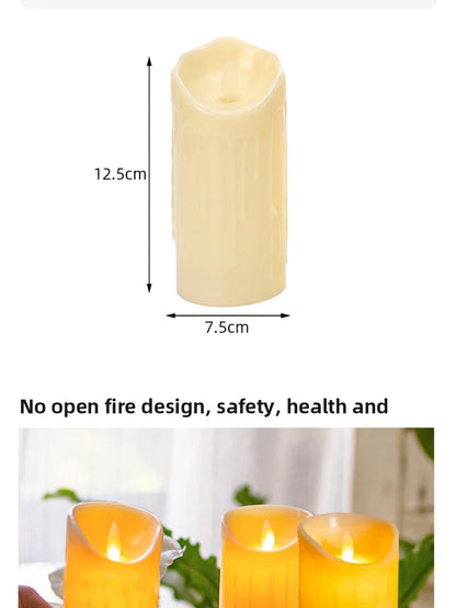 1 Pc Electronic Candle Lights Simulation Of Plastic Candles Wedding Party Birthday Decorations Family Ornaments Decorations