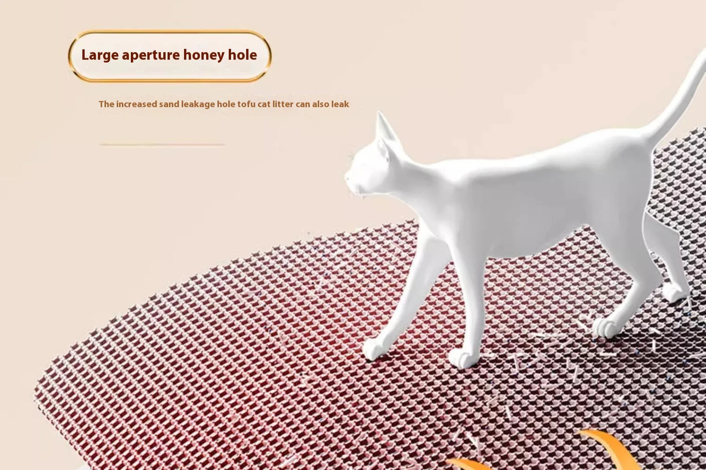 Large Cat Litter Mat Waterproof Double Layer Litter Trapper Non Slip Easy Clean Pet Toilet Pad for Litter Box Sand Control