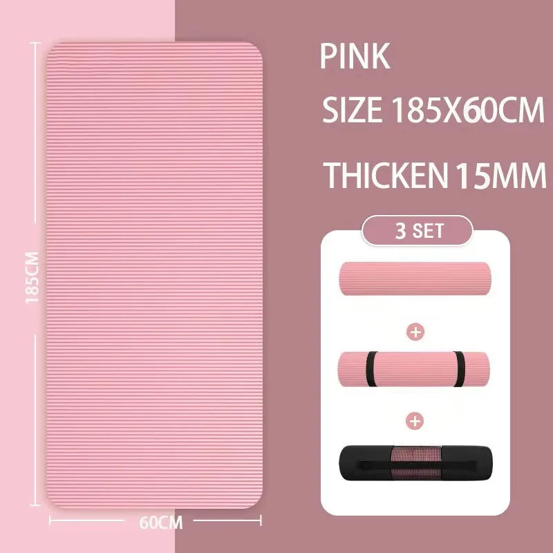 Thickened Anti Slip Yoga Mat Foam Mat Exercise Fitness Pilates Gymnastics Equipment Exercise Mat, Suitable for Yoga, Pilates