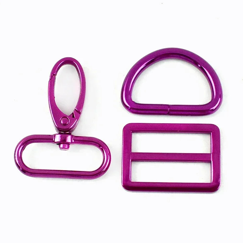 2/3Sets Meetee 20-38mm Metal Bag Strap Buckles D Ring Swivel Lobster Clasp Pet Collar Tri-glide Slider Hook DIY Bags Accessories
