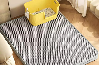 Large Cat Litter Mat Waterproof Double Layer Litter Trapper Non Slip Easy Clean Pet Toilet Pad for Litter Box Sand Control