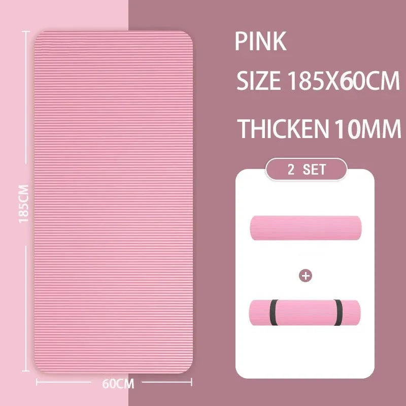 Thickened Anti Slip Yoga Mat Foam Mat Exercise Fitness Pilates Gymnastics Equipment Exercise Mat, Suitable for Yoga, Pilates
