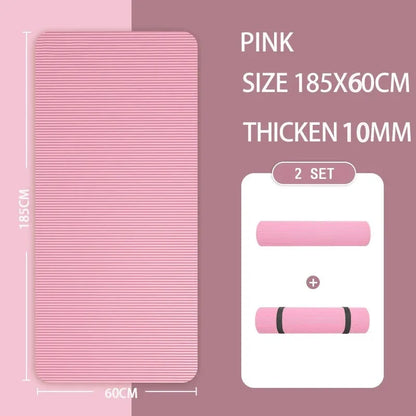 Thickened Anti Slip Yoga Mat Foam Mat Exercise Fitness Pilates Gymnastics Equipment Exercise Mat, Suitable for Yoga, Pilates