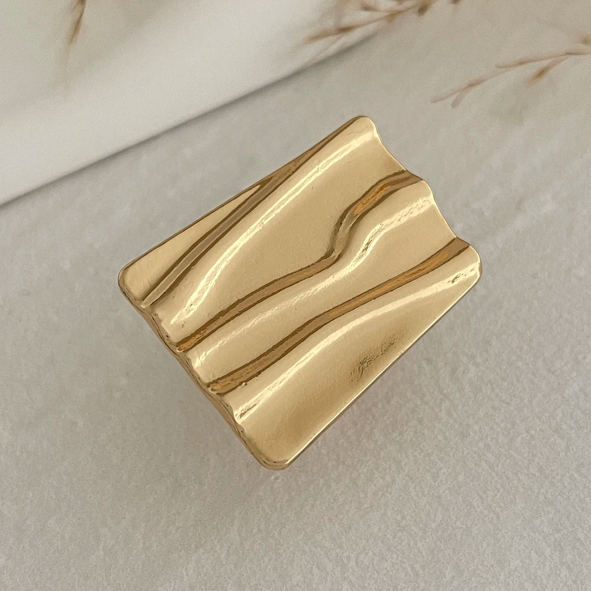 Ingemark 20 Styles Boho Unique Gold Color Petal Flower Rings for Women Punk Geometric Adjustable Rings Couple New Year Jewelry