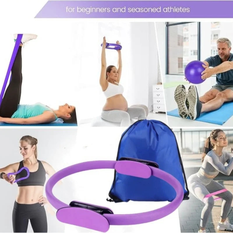 13 Piece Yoga Circle Gym Set Stretching and Core Training Equipment Fitness Tools for Sculpting and Flexibilit Home Fitness