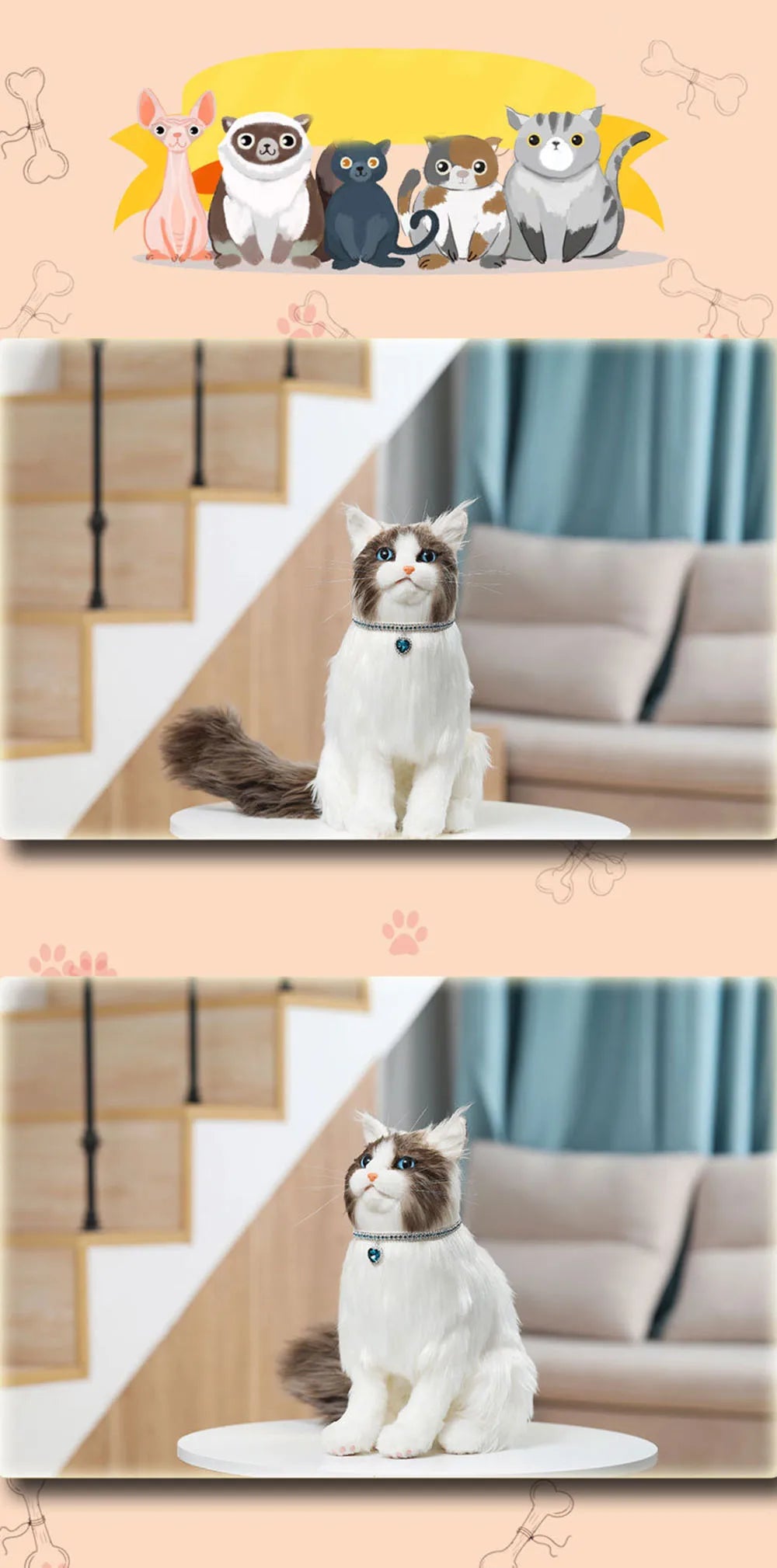 Luxury Diamond Pet Collar Cat Necklace Cute Love Pendant Dog Cat Collar Pet Accessories for Puppies Bling Crystal Kitty Necklace