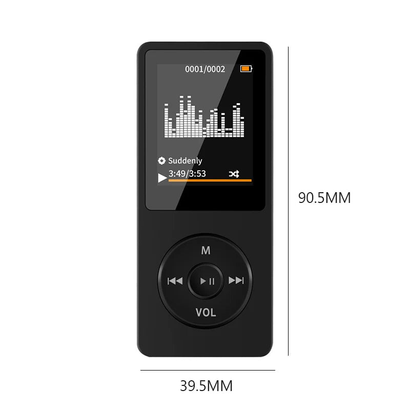Portable MP3 Player With LCD Digital Display FM Radio Video Hifi MP3 Player E-books Support Bluetooth Lossless Music Player