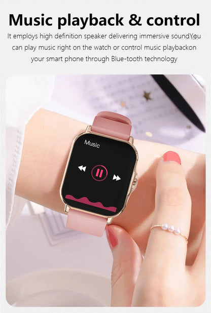 LAXASFIT 2026 New Smart Watch For Men Women Gift Full Touch Screen Sport Fitness Watches BT Call Digital Smartwatch Wristwatch