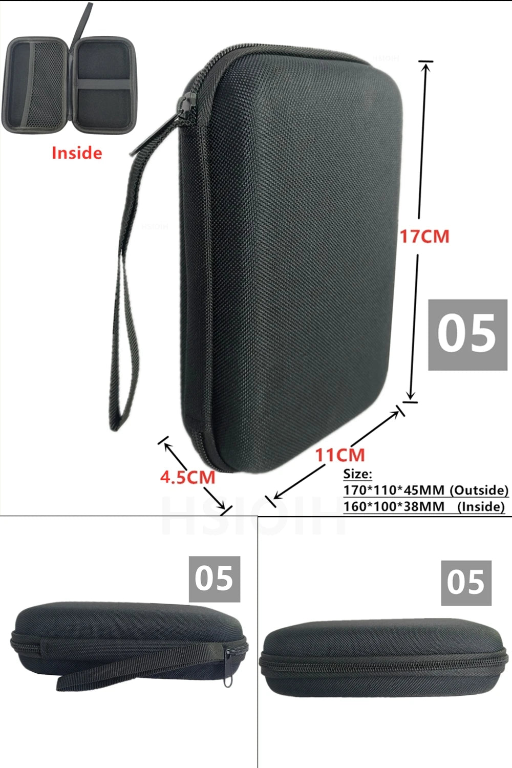 Digital Multimeter Bag Tool Bag Black For headphone Bag Shockproof Bag EVA Box Case Earphone Data Storage Bag Pocket Toolk