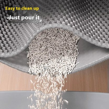 Large Cat Litter Mat Waterproof Double Layer Litter Trapper Non Slip Easy Clean Pet Toilet Pad for Litter Box Sand Control