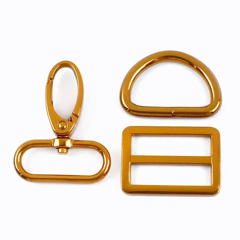 2/3Sets Meetee 20-38mm Metal Bag Strap Buckles D Ring Swivel Lobster Clasp Pet Collar Tri-glide Slider Hook DIY Bags Accessories