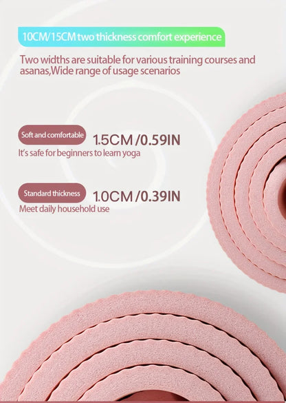 Thickened Anti Slip Yoga Mat Foam Mat Exercise Fitness Pilates Gymnastics Equipment Exercise Mat, Suitable for Yoga, Pilates