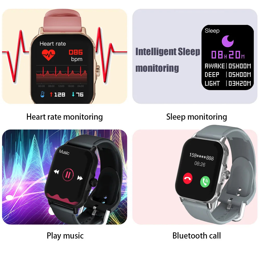 LAXASFIT 2026 New Smart Watch For Men Women Gift Full Touch Screen Sport Fitness Watches BT Call Digital Smartwatch Wristwatch