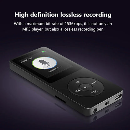 Portable MP3 Player With LCD Digital Display FM Radio Video Hifi MP3 Player E-books Support Bluetooth Lossless Music Player