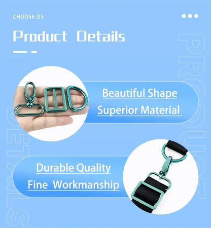 2/3Sets Meetee 20-38mm Metal Bag Strap Buckles D Ring Swivel Lobster Clasp Pet Collar Tri-glide Slider Hook DIY Bags Accessories