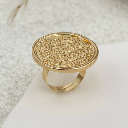 Ingemark 20 Styles Boho Unique Gold Color Petal Flower Rings for Women Punk Geometric Adjustable Rings Couple New Year Jewelry